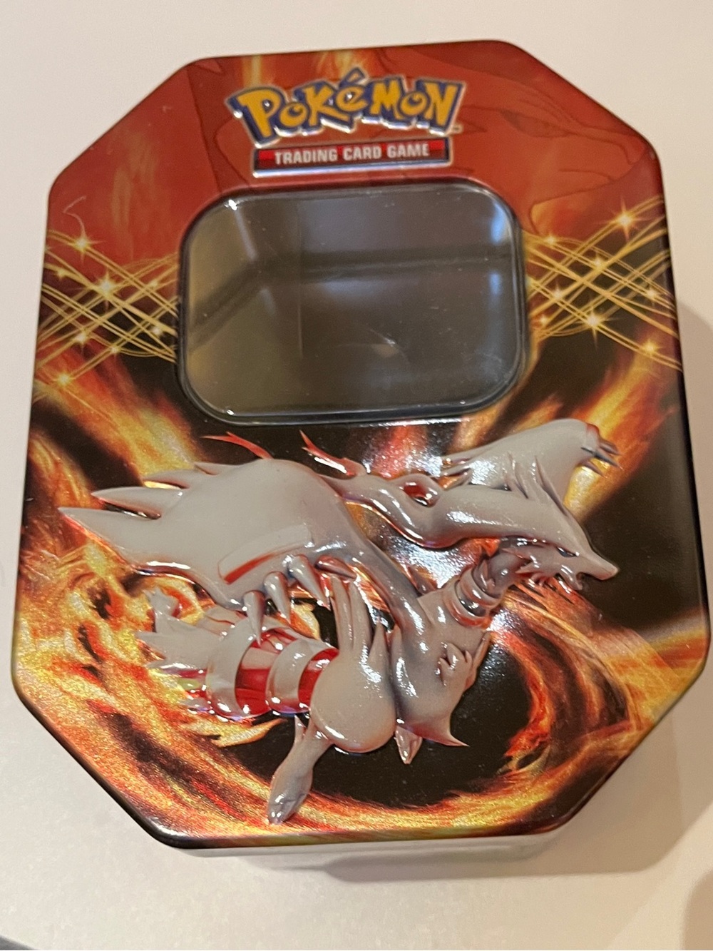 2012 Pokémon Reshiram EX Black & White Tin TCG EMPTY NO CARDS